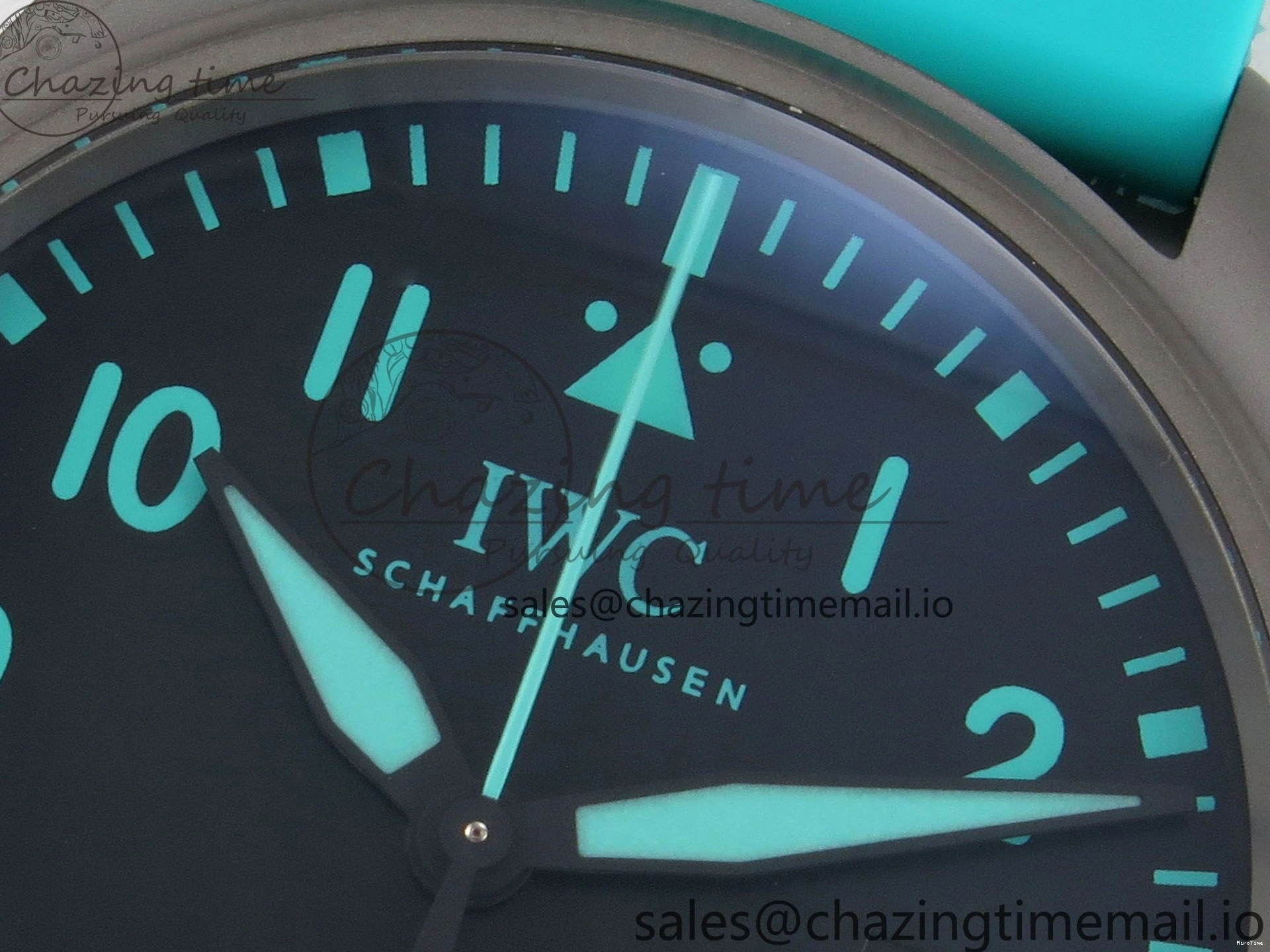 MIROTIME 0102 Pilot Mark XX BLSF 1:1 Best Edition Black Blue Dial on Blue Rubber Strap MIYOTA Sleek 6989